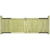 Festnight Cancelli da Giardino in Legno, Cancelletto da Giardino, Cancello per Recinzione in Pino Impregnato FSC 300x100 cm 2 pz