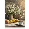 Dazzlewall Poster d'Arte Murale Floreale Vintage, Immagini di Cucina al Limone, Decorazione Murale con Stampa di Natura Morta di Margherita per Camera da Letto e Soggiorno 12x16 pollici Senza Cornice