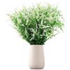 Daelesr 12 Pezzi Fiori di Lavanda Artificiali, Bouquet di Lavanda Finta In Plastica, Mazzi di Fiori Finti per Decorazioni, Piante di Fiori Arbusto Artificiale per Esterno Feste Matrimoni Giardino (Bianco)