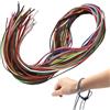 TNSLAND 60 Pezzi Caucciù per Cordoncino Cordino Cuoio Filo per Gioielli Fai da Te, Bracciale, Collana, Artigianato 60 Colori 1m X 2,6 mm