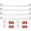 PATIKIL 160mm (6,3) Kit Staffa Montaggio Universale per Lampada, 4 Set Piastra per Plafoniera con Barra Trasversale con Vite Lampadario a Sospensione per Lampada Soffitto