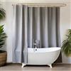 YISURE Tenda da doccia 240 x 200 cm grigio chiaro per vasca da bagno, lavabile 240 x 200 cm (larghezza x altezza)