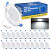 ZIZZLER 20 Faretti LED da Incasso per Cartongesso 220V, 6000K Bianco Freddo, Foro 68mm - 80mm, 5W IP44 Luci Soffitto Interno Ultra Slim, Luce Bianca, per Bagno, Cucina