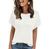 Haslike Donne Estate Loose Fit Maglioni Tshirt Top Business Elegante Camicette Casual, Bianco, XL