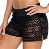 Ulicox Pantaloncini da Bagno Donna Asciugatura Rapida Estate Costume Donna Pantaloncino da Mare con Coulisse Regolabile Pantaloncino da Nuoto Ladies da Spiaggia Surf Nero 3XL