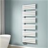 EMKE Scaldasalviette termoarredo piatto,Termoarredo da Bagno,1599 x 600 mm,Bianco,collegamento laterale,958W,radiatore scaldasalviette ad acqua calda