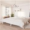 TREISL Giroletto in Legno di Pino Massello 180x200 cm bianco Struttura Letto in Legno Comodo Giroletto Mobili Camera Da Letto Matrimoniale Moderno Arredamento Letto Giroletto Matrimoniali