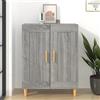 HETFTJN Credenza, Armadio Ufficio Vetrinetta Espositiva Madia Alta Mobile Balcone Adatto per Cucina Balcone Bagno Ingresso Grigio Sonoma 69,5x34x90 cm in Legno Multistrato