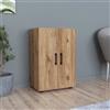 [en.casa] Armadio a 2 Ante Armadio Stretto con 4 Ripiani Mobile per Guardaroba Armadio da Ingresso Corridoio 74 x 49 x 32 cm - Effetto Rovere