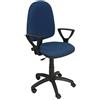 Piqueras y Crespo Sedia AYNA Bali Blu Marino Braccio Ufficio, Legno di Acacia, One Size