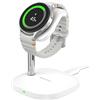 SwanScout Supporto di ricarica per Samsung Watch, Non per Watch 9 / Ultra 2 | Ricarica rapida per Samsung Galaxy Watch Ultra/8/8 Classic/7/Ultra/6/6 Classic/5/5 Pro/4/3/Active 2, SwanScout 505S (Bianco)