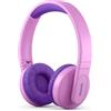 PHILIPS Cuffie On-Ear Wireless per Bambini TAK4206PK/00 Bluetooth, con Volume Limitato, Fino a 28 ore di Riproduzione, Design Colorato, Rosa con Luci, Nuova Versione