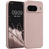 kwmobile Custodia Compatibile con Google Pixel 9 Cover - Protezione Back Case Morbida - Silicone TPU Effetto Metallizzato Bacca artica Metallica