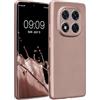 kwmobile Custodia Compatibile con Xiaomi Redmi Note 14 PRO 5G / Poco X7 Cover - Protezione Back Case Morbida - Silicone TPU Effetto Metallizzato Bacca artica Metallica