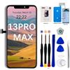 EFaith Schermo per iPhone 13 Pro Max 6.7 LCD di ricambio 3D Touch Face ID TrueTone FHD Display Digitizer con kit di riparazione per A2484, A2641, A2644, A2645, A2643
