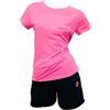 Lotto Tuta Donna Estiva - Completo Donna Sportivo in Cotone - T-SHIRT e BERMUDA (T-SHIRT PINK+BERMUDA NERO, L)