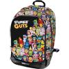 Tinta Unita Zaino scuola 2025 Dream Stumble Guys Cross Capacità 28 litri misure 39x23x44 (nero)