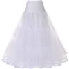 Generic Gonna Tulle Nera Donna - Gonna tutù Sottoveste Lunga per Abito da Sposa con Orlo Disossato Gonne Piegoni