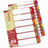 REXEL SEPARATORE 6 TASTI COLORATI CARTONCINO A4 FESTIVAL