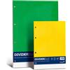 FAVINI 10 separatori in cartoncino colorato 220gr 21x29,7cm DIVIDERELLO FAVINI