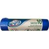 LOGEX PROFESSIONAL 10 SACCHI IMMONDIZIA 70X110CM 110LT HD 16µ AZZURRO LOGEX