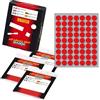 MARKIN Etichetta adesiva rosso tonda Ø14mm (10fogli x 63etichette) Markin