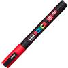 UNI MITSUBISHI Marcatore UNI POSCA PC3M p.fine 0,9-1,3mm rosso UNI MITSUBISHI
