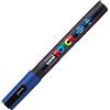 UNI MITSUBISHI Marcatore UNI POSCA PC3M p.fine 0,9-1,3mm blu UNI MITSUBISHI