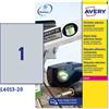 AVERY Poliestere adesivo L6013 argento 20fg A4 210x297mm (1et/fg) laser Avery