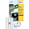 AVERY Poliestere adesivo L4773 bianco 20fg A4 63,5x33,9mm (24et/fg) laser Avery