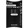 PILOT SET 3 REFILL ROLLER HI-TECPOINT V5-V7 RICARICABILE NERO BEGREEN PILOT