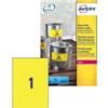AVERY Poliestere adesivo L6111 giallo fluo 20fg A4 210x297mm (1et/fg) laser Avery