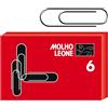 Molho Leone SCATOLA 100 FERMAGLI N.6 MM57 ZINCATI LEONE