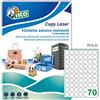 TICO Poliestere adesivo PC4 trasparente 100fg A4 Ø25mm (70et/fg) laser Tico