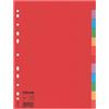 ESSELTE Separatore economy in cartoncino 160gr colorato 12 tasti A4 ESSELTE