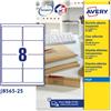 AVERY Poliestere adesivo J8565 trasparente 25fg A4 99,1x67,7mm (8et/fg) inkjet Avery