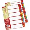 REXEL SEPARATORE 12 TASTI COLORATI CARTONCINO A4 FESTIVAL