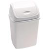 MEDIALINTERNATIONAL Pattumiera a basculante 50Lt Rif Basic Bianco
