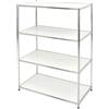 SERENA GROUP LIBRERIA 4 RIPIANI ACCIAIO/BIANCO 80x40cm - H120cm Easy System