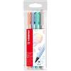 STABILO Astuccio 4 pennarelli Point Max punta 0,8mm colori Pastel Stabilo