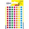 AVERY Blister 420 etichetta adesiva tonda PSA col.ass. Ø8mm Avery