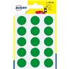 AVERY Blister 90 etichetta adesiva tonda PSA verde Ø19mm Avery