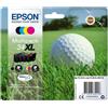 EPSON CONF. 4 CARTUCCE INK MULTIPACK 1 PER COLORE 34XL PALLINA DA GOLF