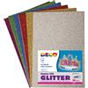 CWR Busta 10 fogli Gomma Crepp Glitter 20x30cm colori assortiti DECO