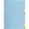 EXACOMPTA SEPARATORE Pastel A4 12 tasti in CARTONCINO 170gr 1612E Forever Exacompta