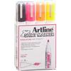 ARTLINE Ast. 4 marcatori per tessuto p. tonda 2.0mm nero/fucsia/giallo/arancio Artline