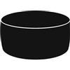 King Collection Pouf Ottoman nero H 23x53 Ø cm