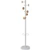 ALBA Appendiabiti a 6 ganci + 3 miniganci 175cm bianco/legno Music Alba