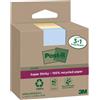 POST-IT Cf. 3+1pz blocco 70fg Post-it®SuperSticky Green 76x76mm 654R-SSCOL3+1 pastello