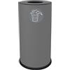 STILCASA Contenitore tondo 1 scomparto 70L in acciaio grigio Stilcasa